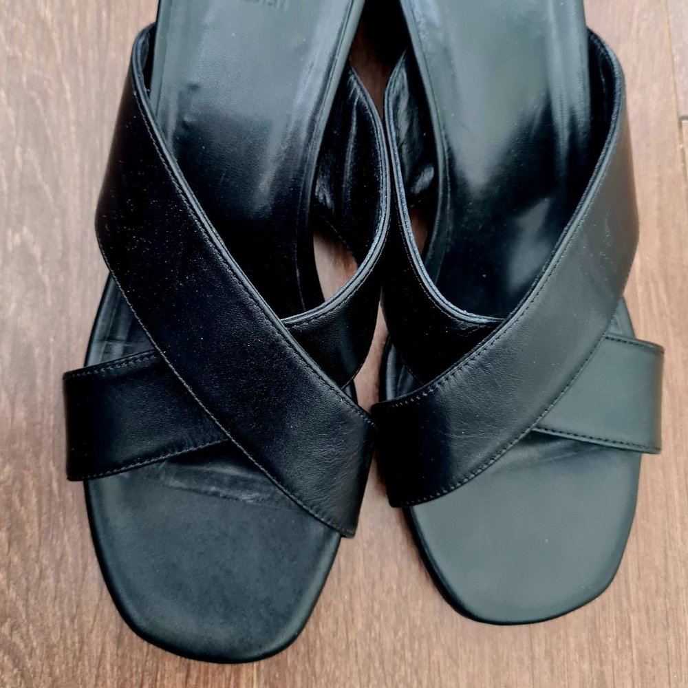 black calf Lauren slides by Maryam Nassir Zadeh
